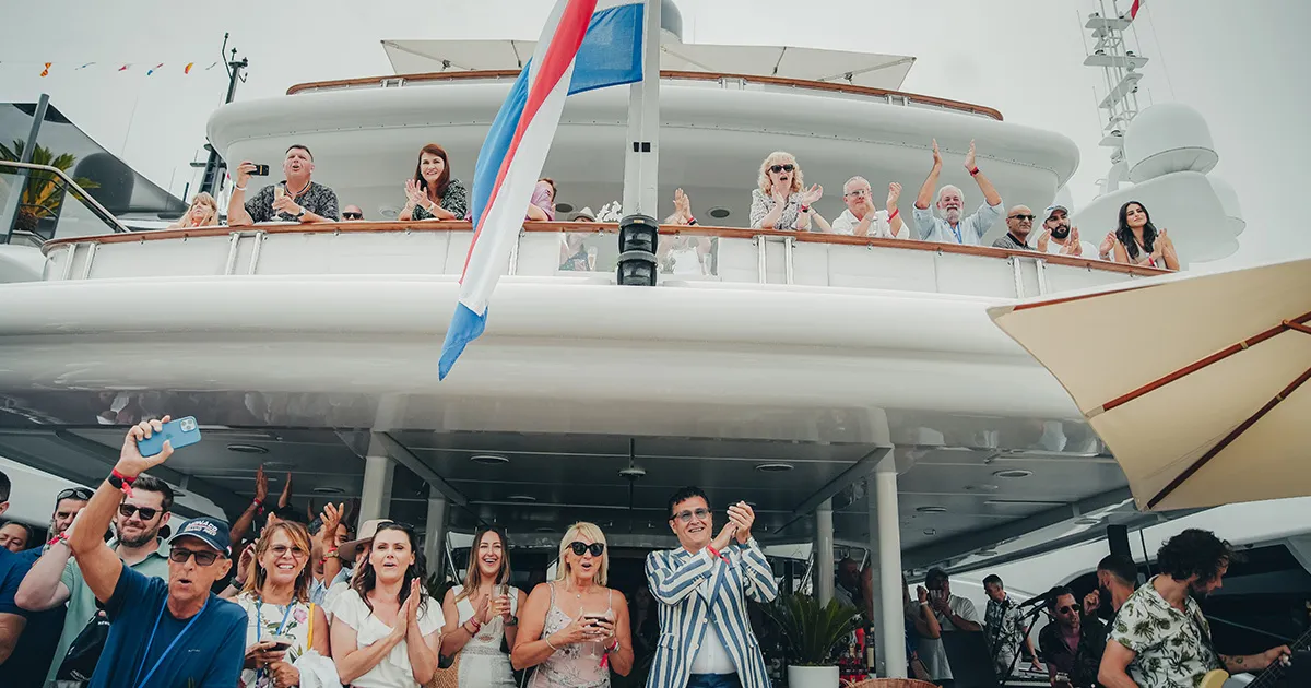 HunterMoss guests enjoying the Monaco Grand Prix aboard the superyacht