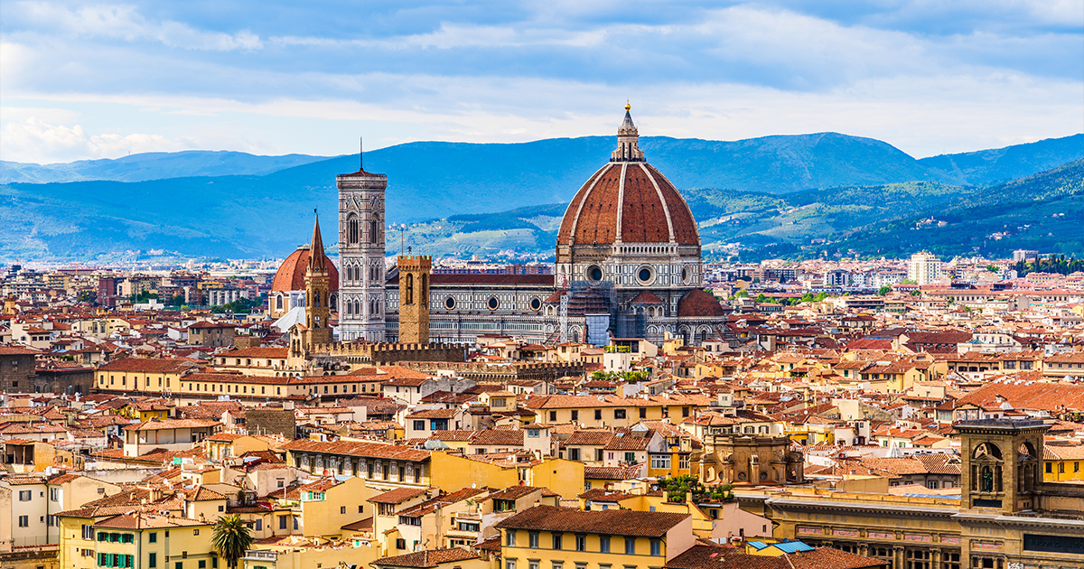 Siena and its famous cathedral in Italy