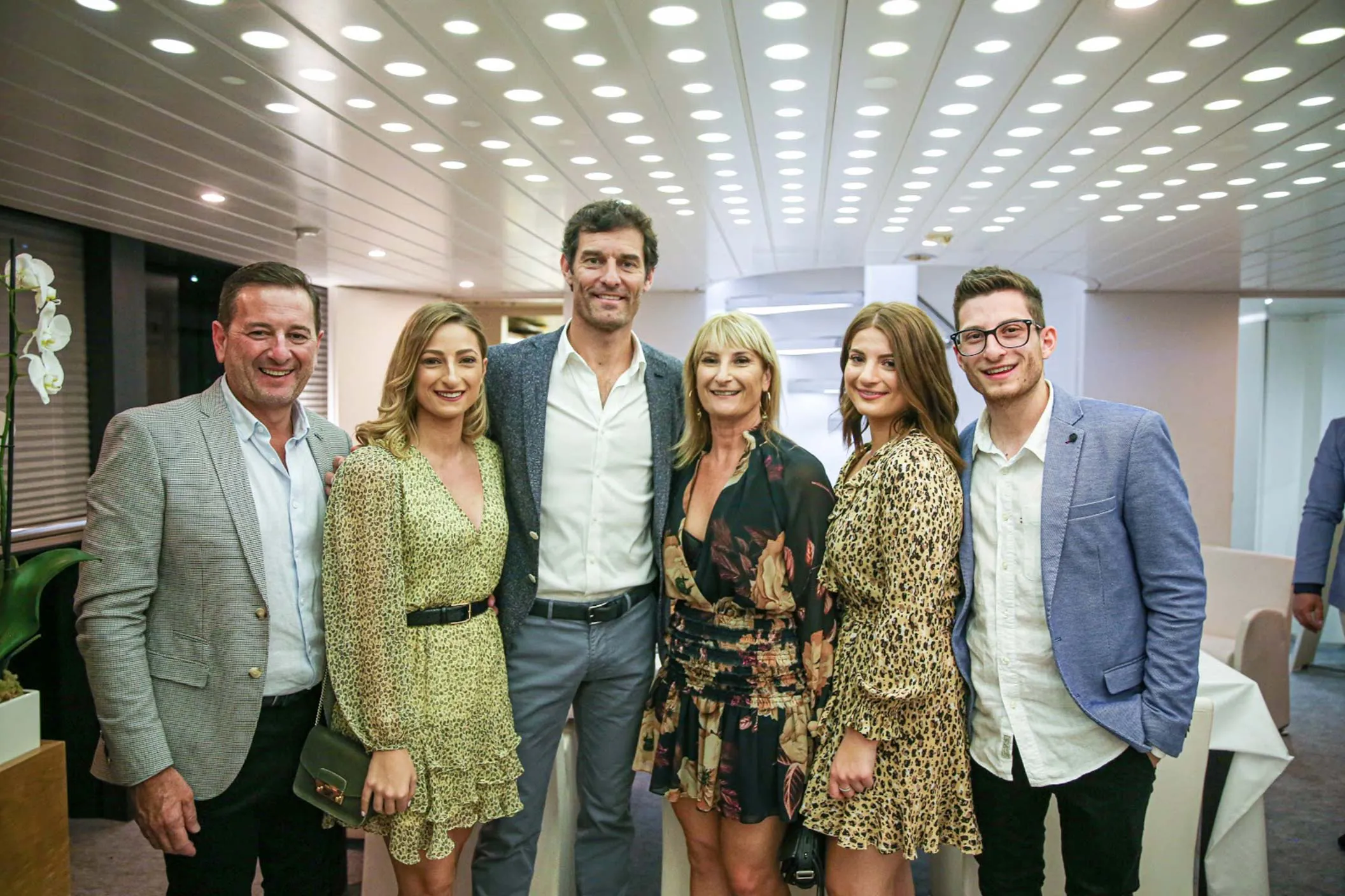 Mark Webber with HunterMoss guests in Monaco