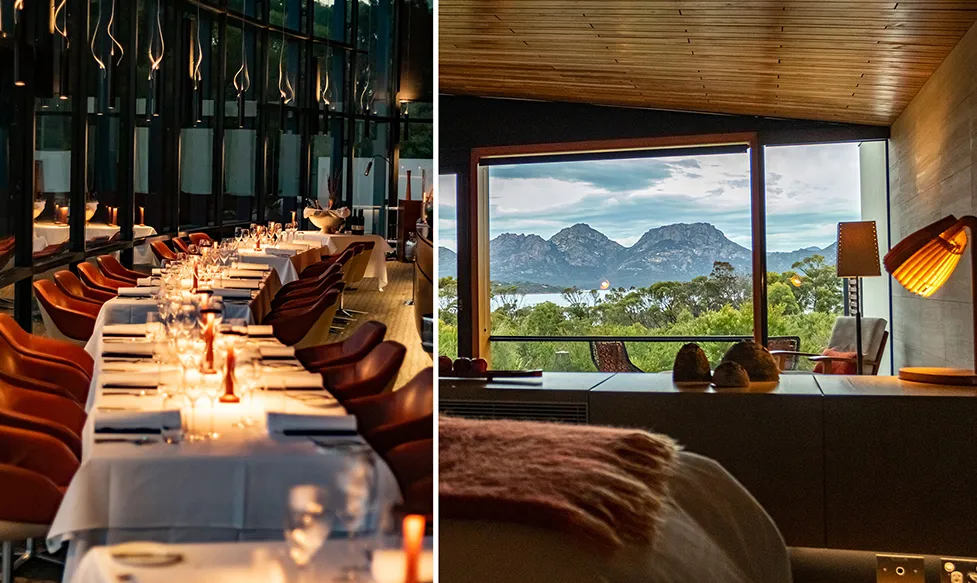 A view of the classy dining and plush rooms you could experience on an HunterMoss luxury holiday