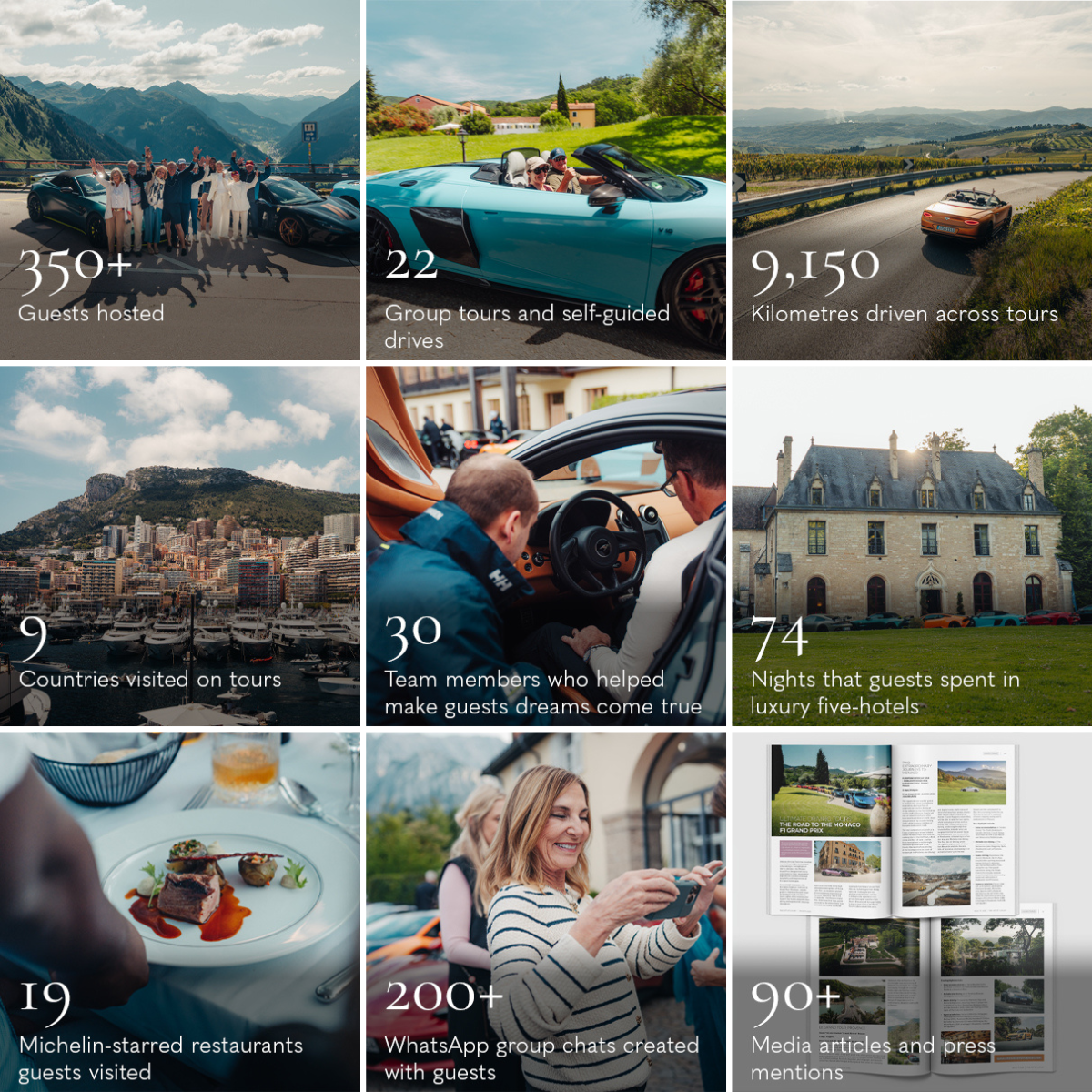 A collage of images with statistics for HunterMoss in 2025