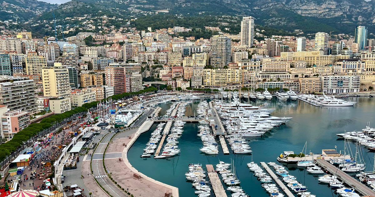 Monaco harbour is filled with yachts and the streets buzz with activity for the Grand Prix