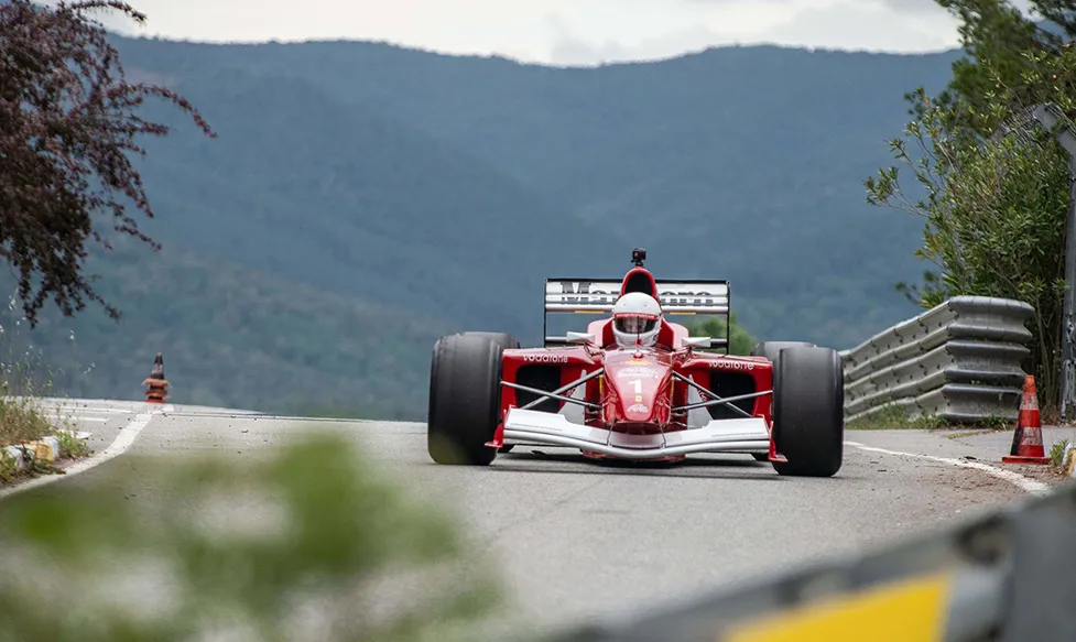 An F1 car being driven by an HunterMoss guest in France